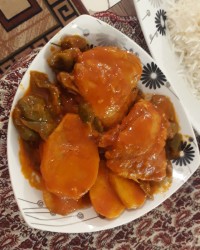 برنج ومرغ خوشمزه