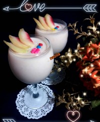 دسر هلوی خوشمزه جای دوستان سبز