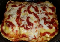 لازانیا دانشجویی با ماهیتابه