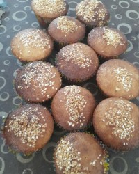 کاپ کیک ساده با کنجد