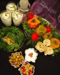 دلمه فلفل رنگی