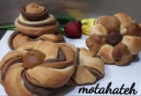 نان دو رنگ مغزدار