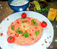 املت گوجه (ناهار جمعه)، بورانی اسفناج، کرم کارامل