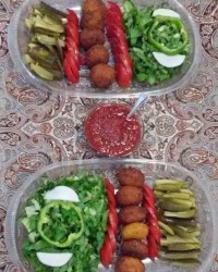 فلافل با سس فلفلی خانگی