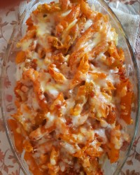 پاستا با پنیر پیتزا