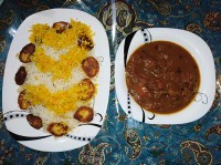 خورش قیمه کدوحلوایی و آلو سیاه