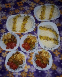 شام و کیک برای مهمانان عزیزم