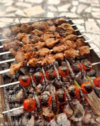 کباب چنجه بره مزه دار شده