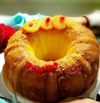 کیک نارنگی بدون فر با سس نارنگی