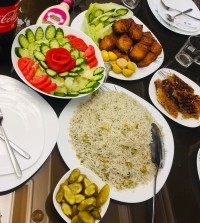 باقالی پلو با ماهی سالمون