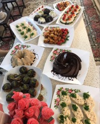 راتای مرغ وشوید،بورک بقچه ای،پاناکوتاشکلاتی،کرم کارامل و.....