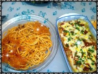 ماکارانی و لازانیا (دو غذای مورد علاقه پسری)