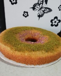 کیک زعفرانی و کاکائویی