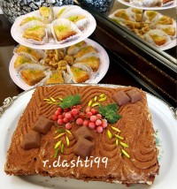 کیک_تیرامیسو وباقلوا برای پذیرایی از مهمونهای گلم