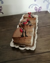 چیز کیک شکلاتی با کیک دوبل