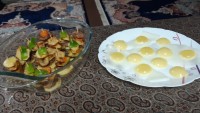 کباب ملکه و ژله تخم مرغ