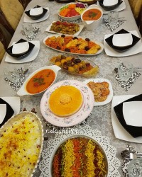 میز شام من برای مهمونای عزیزم