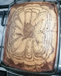 کیک زبرا دورنگ