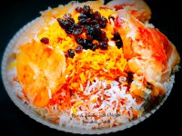 رشته پلو با مرغ