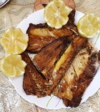 ماهی سرخ شده ی قزل الا
