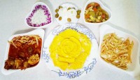 چلو خورشت قیمه و برنج قالبی