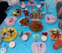 اولین سفره غذام برای خانواده همسرجان