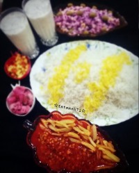 خورشت قیمه با گوشت چرخ کرده