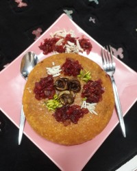ته چین مرغ و بادمجان
