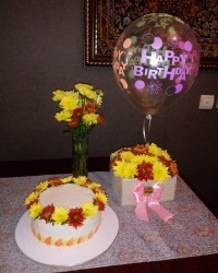 کیک خامه ای با تم پاییزی