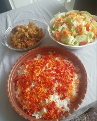 چلو گوشت ناهار روز آدینه