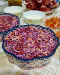 سالاد کلم و انار