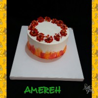 کیک کوچولو با رنگ آمیزی پاییزی