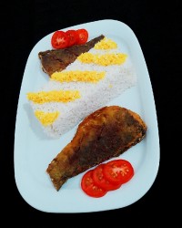 ماهی کپور با پلو ساده