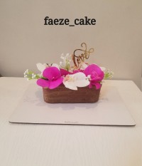 کیک سبد گل