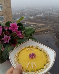 کاچی زعفرونی با روغن محلی