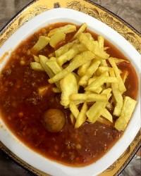 خورش قیمه با گوشت چرخ کرده