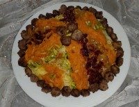 شیرین پلو با گوشت قل قلی