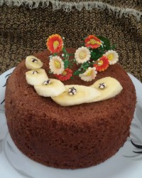 کیک شکلاتی موزی