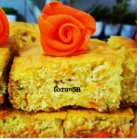 کیک هویج با دستورفرشته ی عزیز فقط من1پ هویج گذاشتم