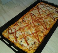 پیتزا مخلوط نیم متری ...