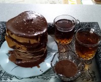 پنکیک با مغزی شکلات