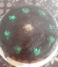 کیک وانیلی شکلاتی ساده