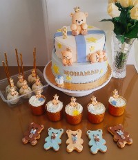 کیک فوندانت تم خرسی