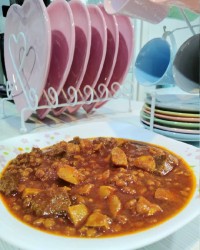 خورش به و الو