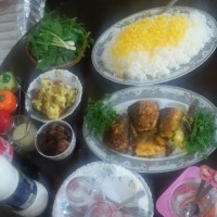 ماهی پلو زعفرانی