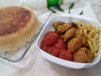 برنج و مرغ سرخ شده