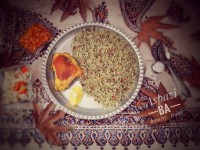 شوید پلو با مرغ