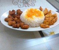 میگو و سیب زمینی سوخاری