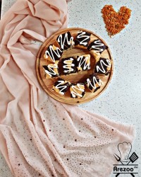 کیک ساده دو رنگ