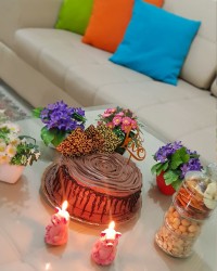 کیک تولد بدون همزن و فر